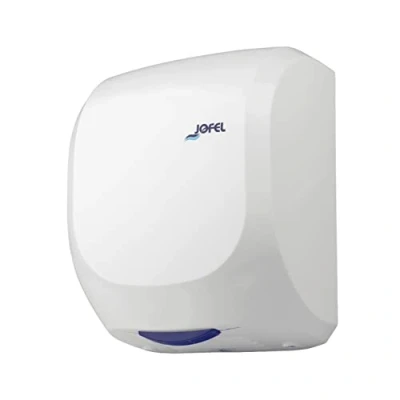 Image de Jofel sèche mains optique haute performance (400 Km/h) 1400W, sec en 10 secondes, automatique, filtre Hepa, anti vandalisme, modèle AVE Boîtier ABS robuste, AA19000 Blanc