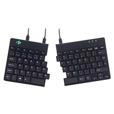 Image de R Go Split Ergonomic Keyboard, QWERTY(UK) Clavier USB Disposition U noir