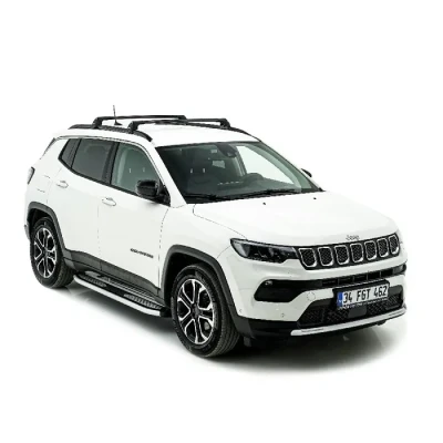 Image de TURTLE Tortue pour Jeep Compass (Mp/552) 2017 2024 Air2 Barres de Toit Noir