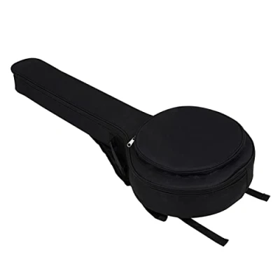 Image de Xasbseulk sac de transport pour banjo, rangement banjo à 5 cordes, étui protection avec sangle réglable, dos instruments musique, portable banjos,