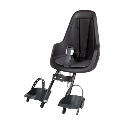 Image de BOBIKE 8012500008 Siège Avant GO Mini pour vélos avec Roues de 26&quot; à 29&quot; adapté aux Enfants d&#039;un Poids Maximum 15 kg ancrage dans Le Tube Direction Couleur Noir Urbain