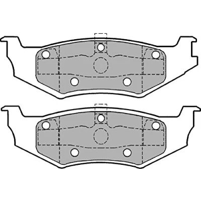Image de DELPHI LP1162 Jeu de plaquettes frein non préparé pour indicateur d&#039;usure avec tôle anti bruit sans accessoires CHRYSLER: Voyager / Grand 3
