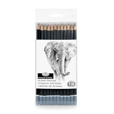Image de Royal &amp; Langnickel SPEN 12 Pack de Crayons à dessin (5H, 4H, 3H, 2H, H, HB, B, 2B, 3B, 4B, 5B, 6B)