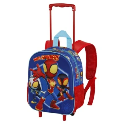 Image de Karactermania Heroes Marvel &amp; DC 3D MINI Valise à roulettes Spiderman multicoloured pour enfants, Taille: One Size, multi coloured