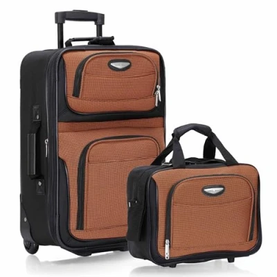 Image de Travel Select Amsterdam Valise à roulettes Extensible, Orange, Lot de 2 pièces, Verticale Taille Unique, Extensible