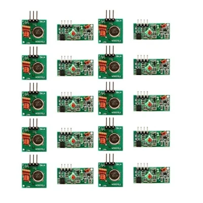 Image de DollaTek 10Pcs 433 MHz RF sans Fil Émetteur et Module récepteur Kit pour Arduino Raspberry Pi