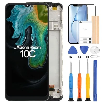 Image de ARSSLY Écran LCD pour Xiaomi Redmi 10C Display 220333QAG 220333QBI 220333QNY 220333QL 6,71&quot; Digitazer Tactile Assemblée avec Outils(Noir Cadre)