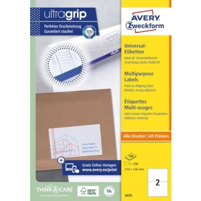 Image de AVERY/Zweckform étiquettes, 210 x 148 mm, sans cadre