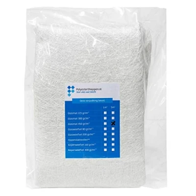 Image de POLYESTERSHOPPEN tapis en fibre de verre, tissu verre/CSM 5 m² 450 g/m² Surtout pour les résines polyester