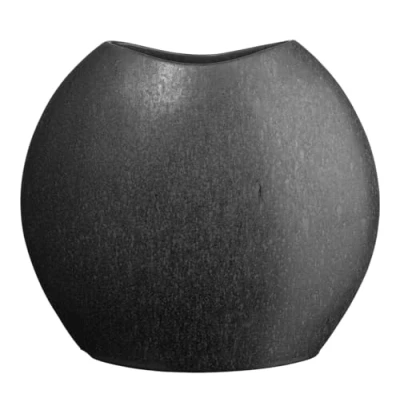 Image de ASA Selection Vase Moon de table décoration fleurs Faïence Black Iron H 32cm