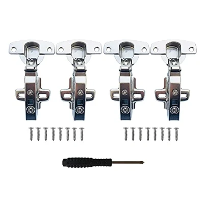 Image de Hettich Sensys 110 Charnière à Recouvrement Complet avec Amortisseur 9071205 Amortissement Intégré Soft Close Charnières pour Armoires de Porte Cuisine 4 pcs