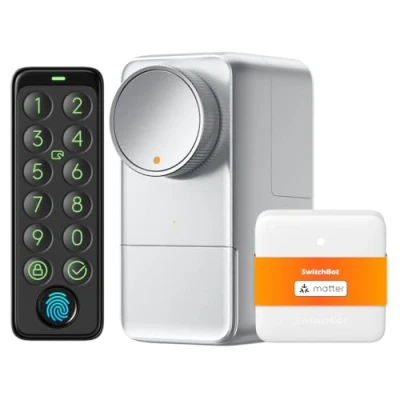 Image de SwitchBot Smart Lock Pro Wi Fi avec clavier tactile, serrure de porte intelligente, électronique, ouvre par application, Fingerprint, code, Alexa