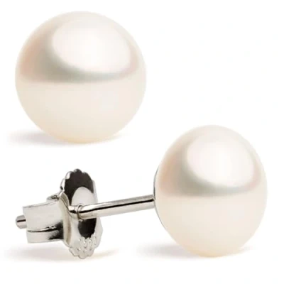 Image de Boucles d&#039;oreilles En Perles pour femmes de culture d&#039;eau douce Secret &amp; You rondes presque Argent sterling 925 cinq tailles 6 6,5 mm à 10 10,5