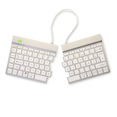 Image de R Go Tools clavier ergonomique Split Break avec logiciel de pause, divisé, AZERTY (FR), bluetooth, blanc Neuf
