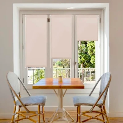 Image de Blindecor Aure Store enrouleur Easyfix translucide uni Marron clair, 67 x 180 cm (largeur hauteur) Taille du tissu 64 175 Stores de fenêtre sans outil