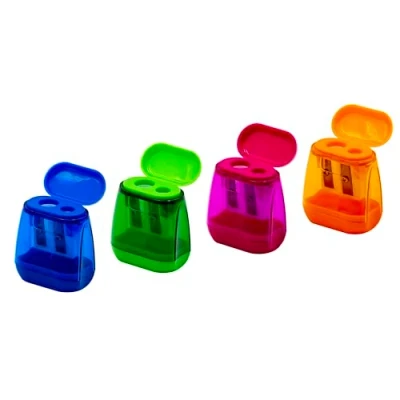 Image de TSI Lot de 4 taille crayons doubles, refermables des deux côtés, dans les couleurs rose, vert, bleu et orange, réf. 45024