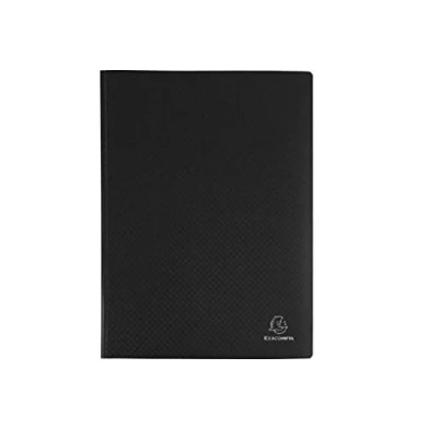Image de Exacompta Réf. 88111E 1 Protège documents OPAK 100 pochettes cristal lisse 200 vues pour format A4 dimensions 24 x 32 cm couverture en polypro semi rigide couleur noir