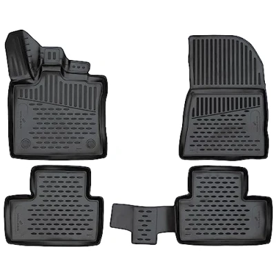 Image de WALSER XTR 75165 Ensemble de tapis sol Caoutchouc avant et arrière noir Sur mesure RENAULT: Captur II
