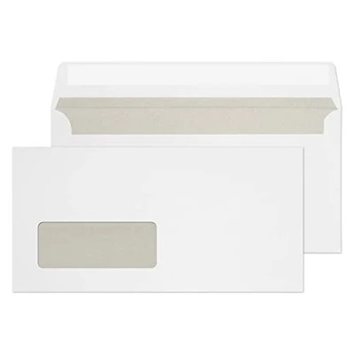 Image de Blake Purely Everyday DL 110 x 220 mm 80 g/m² Enveloppes Autocollante (12774/100 PR) Blanc Boîte de 100