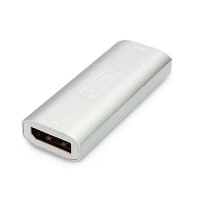 Image de DIGITUS DS 55524 Repeater DisplayPort UHD 8K 30 Hz Max. 15 m 4K 60 Extender DP, Amplificateur de Signal HDR VESA 1.4 Alimentation USB C