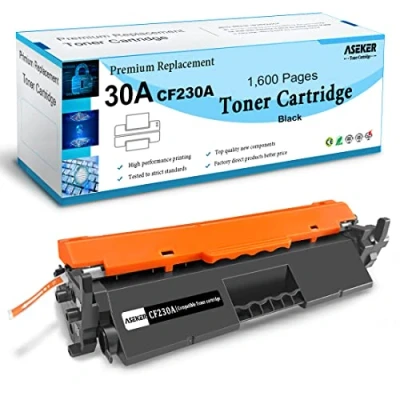 Image de ASEKER Compatible 30A CF230A (30X CF230X) Toner Cartouche pour HP Laserjet Pro M203d M203dn M203dw MFP M227fdn M227fdw M227sdn M227d Imprimante 1600 Pages (Noir)