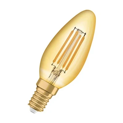 Image de OSRAM Vintage Edition 1906 Ampoule LED à Filament Culot E14 Forme Flamme Or Ambrée Blanc Chaud 2500K 4,5W (équivalent 36W)