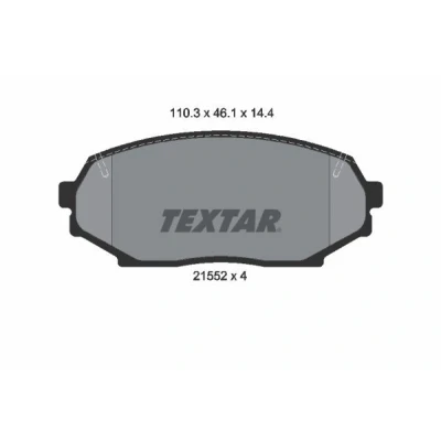 Image de TEXTAR 2155202 Jeu de plaquettes frein non préparé pour indicateur d&#039;usure MAZDA: MX 5 I