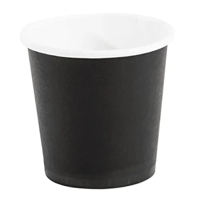 Image de Fiesta Green recyclable Gobelets espresso noir Olympia 120ml, Tasses à café expresso recyclables paroi simple 112 ml, 4 oz (lot de 50), noir, quantité par lot : 50, GF019