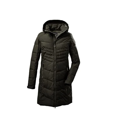 Image de Killtec Femme Kow 150 Wmn Qltd Prk Parka matelass e avec capuche zipp e, dark olive, 40 EU