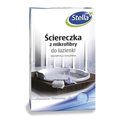 Image de Stella Chiffon de Nettoyage en Microfibre pour Salle Bain, 1 pièce, mélange extrêmement Doux, Moelleux et Absorbant, nettoie même sans détergent