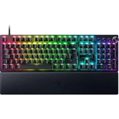 Image de Razer Huntsman V3 Pro (Switches Analog) Clavier Gamer Optique Snap Tap &amp; Déclenchement Rapide réglables de 0,1 à 4,0mm, Touches en PBT Doubleshot) AZERTY Noir