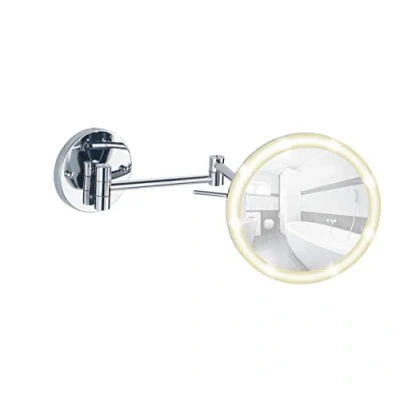 Image de WENKO Power Loc® Miroir Mural Del Aura Fixer sans percer, avec Cadre en Acrylique Chromé
