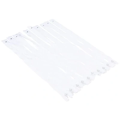 Image de Trimz Lot de 10 Fermetures éclair unidirectionnelles Blanches 35 cm avec Dents 4 mm, Polyester,
