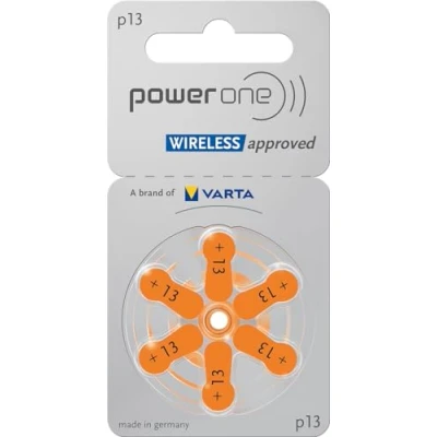 Image de Powerone Lot de 60 piles pour appareil auditif type 10 13 312 675 Orange