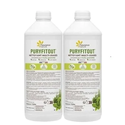 Image de Duplo Fleurance Nature Puryfitout détergent ecologique multi usages surfaces aux Huiles Essentielles Bio Nettoie, degraisse 1L certifié Ecocert Ecodetergent 52118 (2)