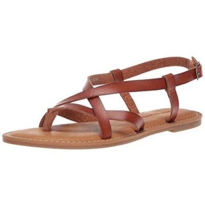 Image de Amazon Essentials Sandales à Lanières Décontractées Femme, Havane, 39.5 EU