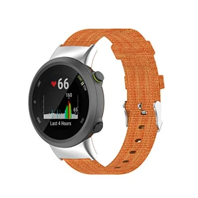 Image de Yikamosi Compatible avec Garmin Forerunner 45 Bracelets,libération Rapide Nylon de première qualité Fermoir en acier inoxydable Remplacement Bracelet pour 45/Forerunner 45S/Swim 2,Orange