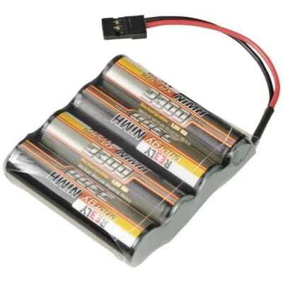 Image de Reely Pack de Batterie (NiMh) 4.8 V 2300 mAh Nombre cellules: 4 LR6 (AA) Side by fiche JR Femelle