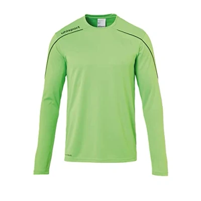 Image de uhlsport Stream 22 Langarm Maillot Homme, Fluo Grün/Schwarz, L