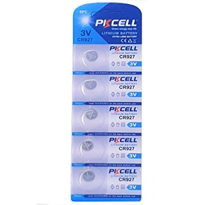 Image de PKCELL CR927 Lot de 5 piles boutons au lithium 3 V 30 mAh (sous blister)