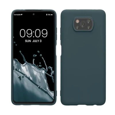 Image de kwmobile Housse Compatible avec Xiaomi Poco X3 NFC/Poco Pro Coque de téléphone Protection Souple en Silicone Ardoise foncée