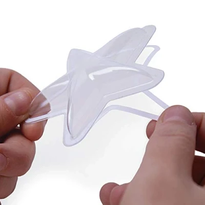 Image de Sizzix 664595 Shaker Dômes Star Lot de 6 translucides Dome, Étoile, Taille unique