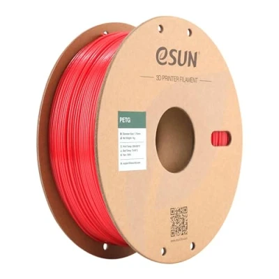 Image de eSUN PETG Filament 1.75mm, Imprimante 3D PETG, Précision Dimensionnelle +/ 0.05mm, 1KG Bobine (2.2 LBS) d&#039;impression pour 3D, Rouge Solide