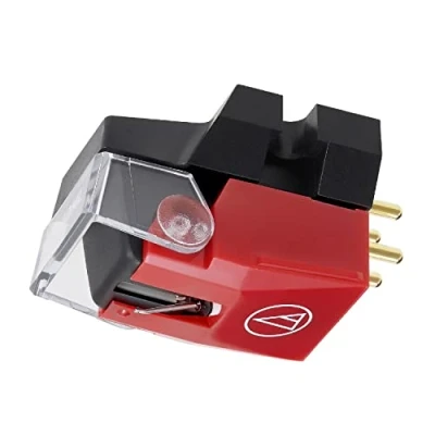 Image de Audio Technica VM540ML Dual Moving Magnet Phono Cartridge with MicroLine Stylus 1/2&quot; Mount includes Mounting Hardware (Black/Red)