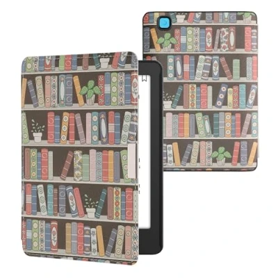 Image de kwmobile Étui Compatible avec Kobo Aura Edition 2 Coque à Rabat magnétique Tablette eReader Similicuir Bleu Vert Fuchsia