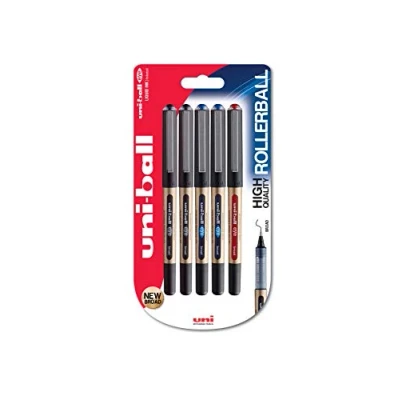 Image de uni ball Eye Broad UB 150 10 Lot de 5 stylos à bille encre assortie 2 x noir, bleu et 1 rouge