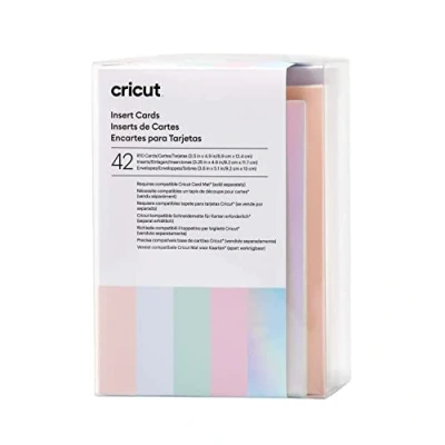 Image de Cricut Insert Cards Princesse 8,9 cm x 12,4 (Taille 42 Pack pour Une Utilisation avec Le Tapis de Carte, Argent, 8,9cm 12,4cm Size R10), Set Pièces