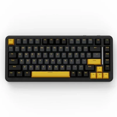 Image de ATTACK SHARK M86 Clavier Mécanique à Joint, 75% Tri Mode (BT/2,4 G/USB C) de Jeu sans Fil RVB, Échangeable Chaud, Commutateurs Linéaires Pré Lubrifiés, 4000mAh Noir Cool