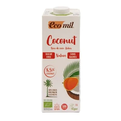 Image de Ecomil Lait de coco sans sucres Bio 1 L