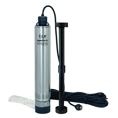 Image de T.I.P. 30083 BigWell 90 53 Pompe Pour Puits Profond, En Inox, 5 400 L/h, Hauteur De Refoulement m, Pied Élargi Contre L’ensablement, Ø min. 10 cm, Résistance Au Sable Max. 50 g/m3